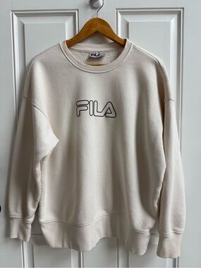 FILA Women’s Cream Crewneck Sweatshirt